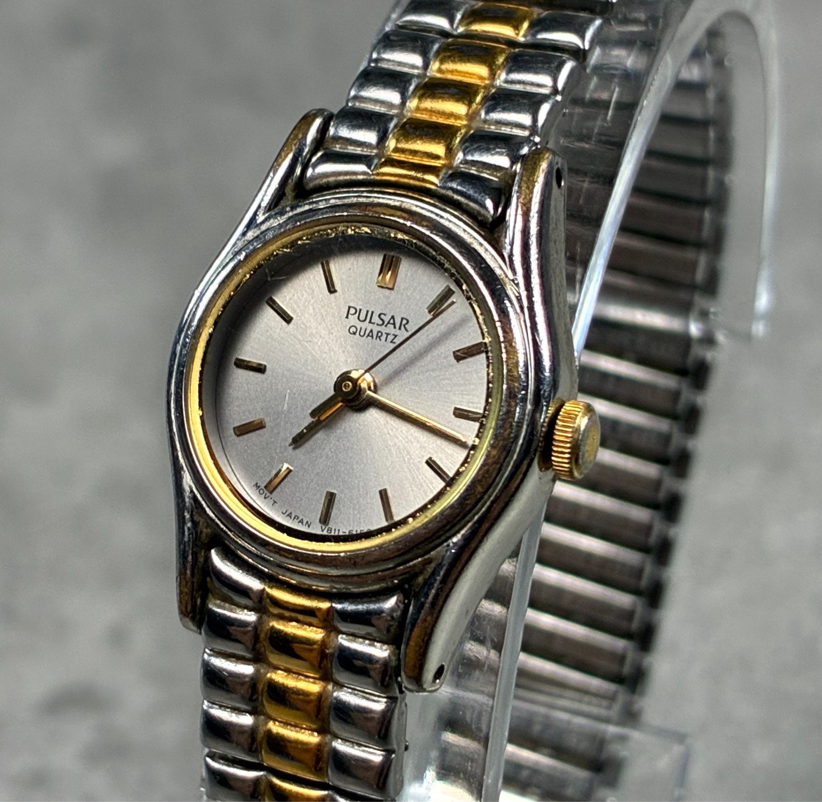 Pulsar Women&acirc;s Quartz Watch Twotone Gold Silver 19mm V8111890 Working